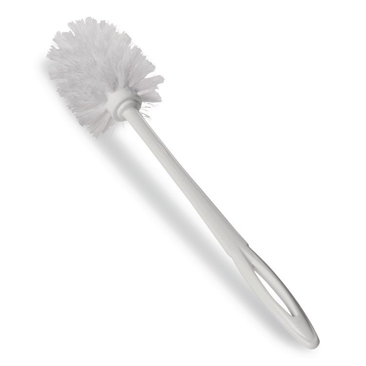 RUBBERMAID COMMERCIAL PROD. 631000WECT Commercial-Grade Toilet Bowl Brush, 10" Handle, White, 24/Carton