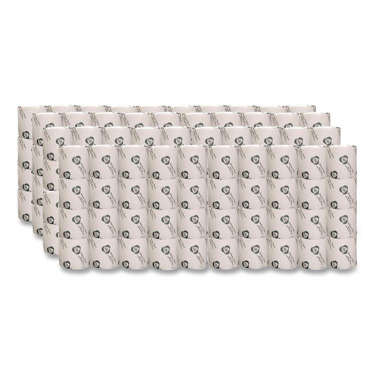 AMERICAN PAPER CONVERTING Eco Green® EBW680 Recycled Two-Ply Standard Toilet Paper, Septic Safe, White, 600 Sheets/Roll, 48 Rolls/Carton