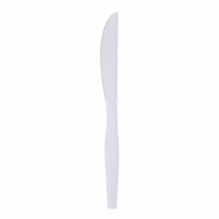 BOARDWALK KNIFEMWPSCT Mediumweight Polystyrene Cutlery, Knife, Plastic, White, 100/Box, 10 Boxes/Carton