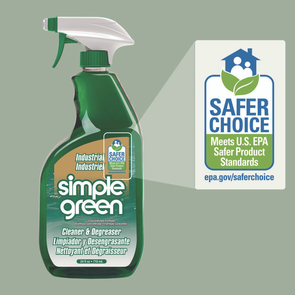 SUNSHINE MAKERS, INC. Simple Green® 13012 Industrial Cleaner and Degreaser, Concentrated, 24 oz Spray Bottle