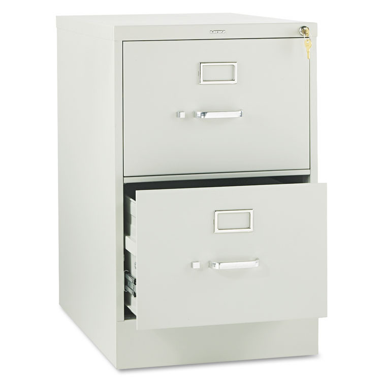 HON COMPANY 312CPQ 310 Series Vertical File, 2 Legal-Size File Drawers, Light Gray, 18.25" x 26.5" x 29"