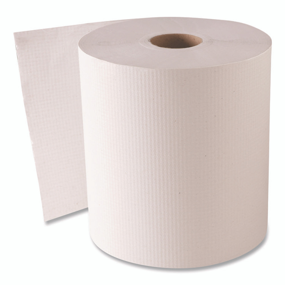 GEN 1820 Hardwound Roll Towels, 1-Ply, 8" x 800 ft, White, 6 Rolls/Carton