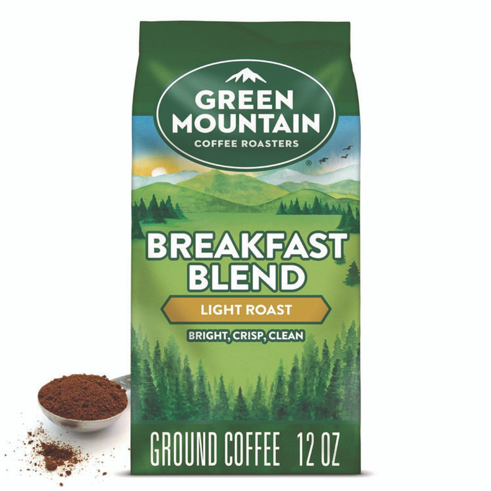 KEURIG DR PEPPER Green Mountain Coffee® 38520 Breakfast Blend Ground Coffee, 12 oz Bag