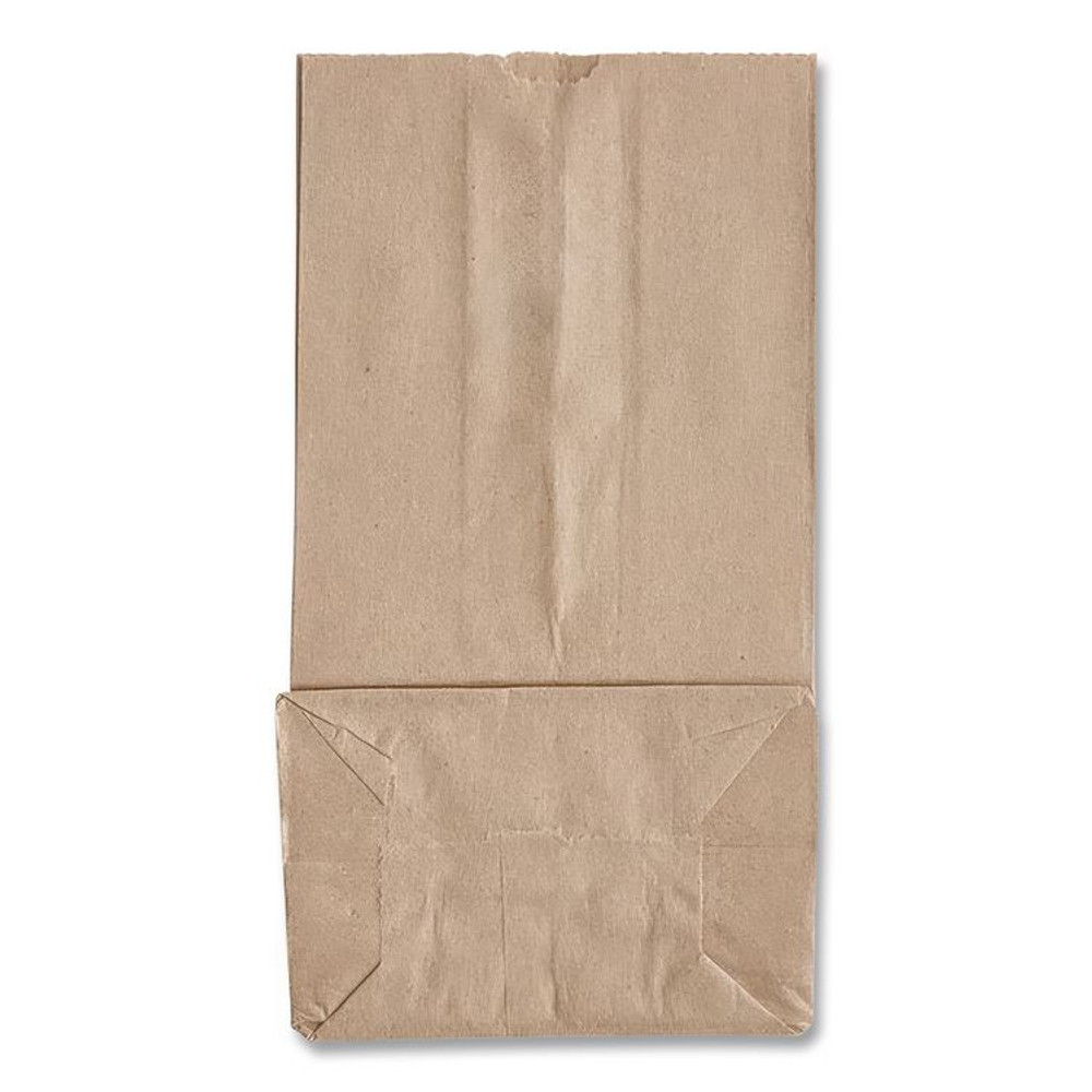 ROSS & WALLACE PAPER PRODUCTS, INC. GK1-500 Grocery Paper Bags, 1# Size, 30# Basis Weight, 3.5" x 2.25" x 6.63", Kraft, 500/Bundle