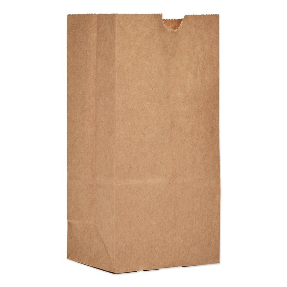 ROSS & WALLACE PAPER PRODUCTS, INC. GK1-500 Grocery Paper Bags, 1# Size, 30# Basis Weight, 3.5" x 2.25" x 6.63", Kraft, 500/Bundle