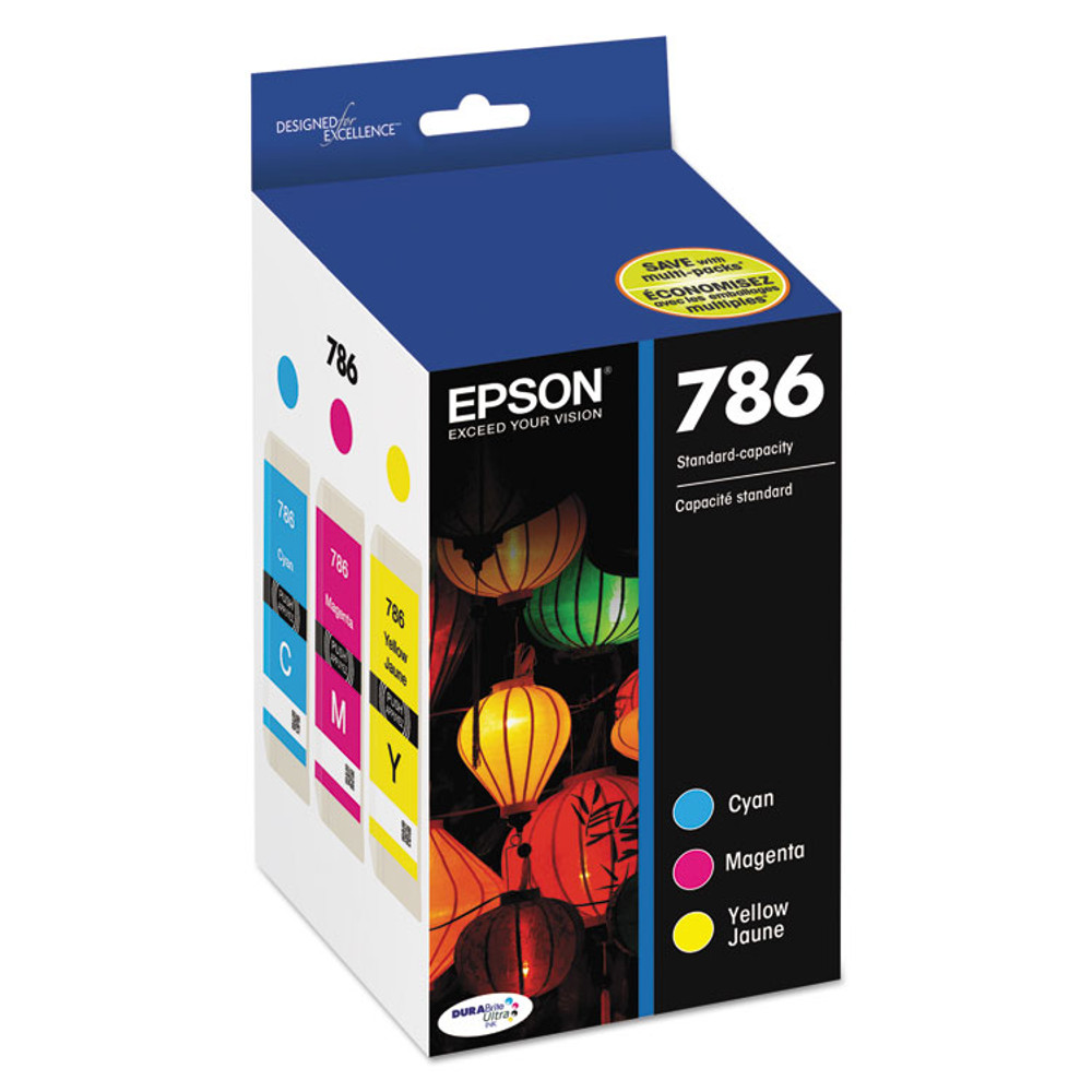 EPSON AMERICA, INC. T786520S T786520-S (786) DURABrite Ultra Ink, Cyan/Magenta/Yellow