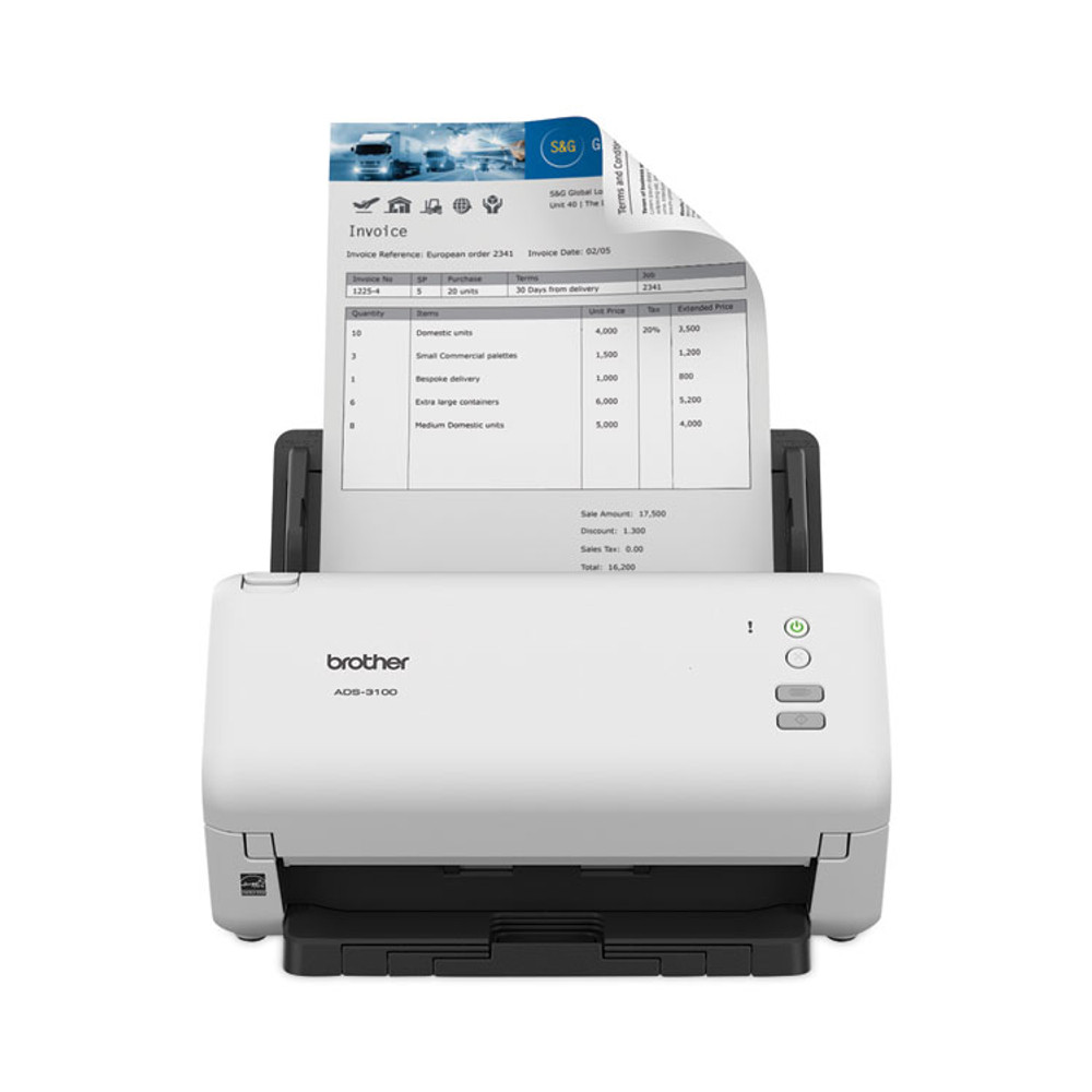 BROTHER INTL. CORP. ADS3100 ADS-3100 High-Speed Desktop Scanner, 600 dpi Optical Resolution, 60-Sheet ADF