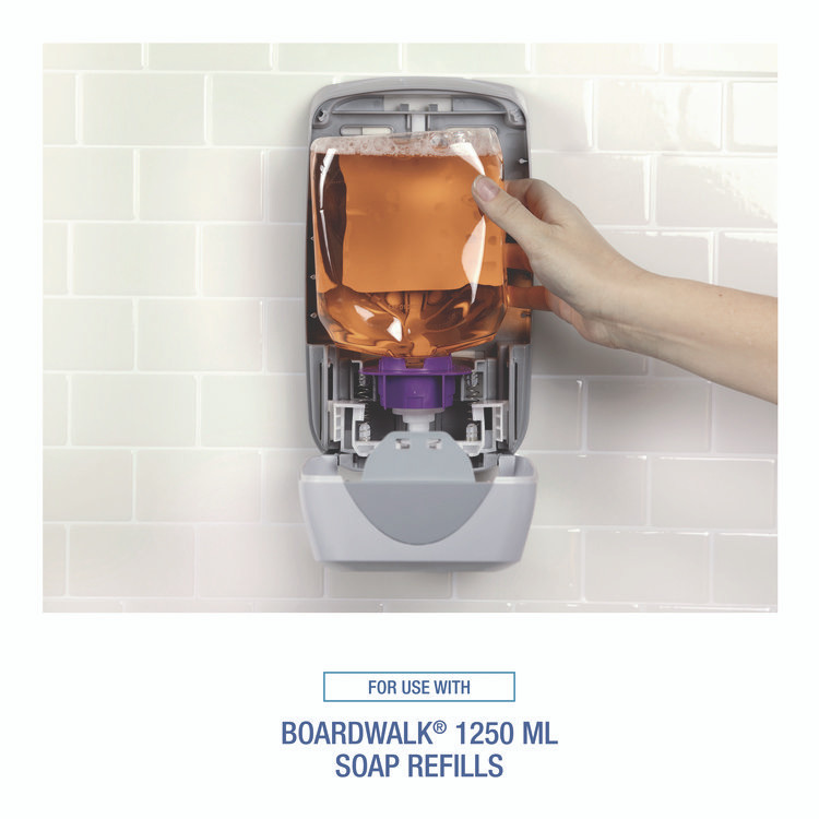 BOARDWALK 8350 Manual Liquid Soap Dispenser, 1,250 mL, 6.1 x 10.6 x 5.1, Gray