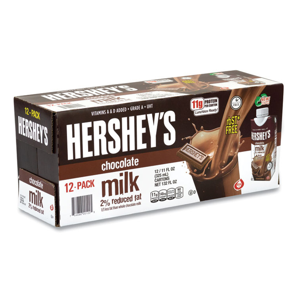 THE HERSHEY COMPANY Hershey®'s 22000811 2% Reduced Fat Chocolate Milk, 11 oz, 12/Carton