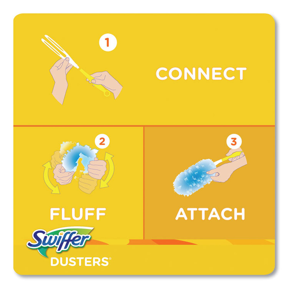 PROCTER & GAMBLE Swiffer® 99036BX Dusters Refill, Fiber Bristle, Light Blue, 18/Box