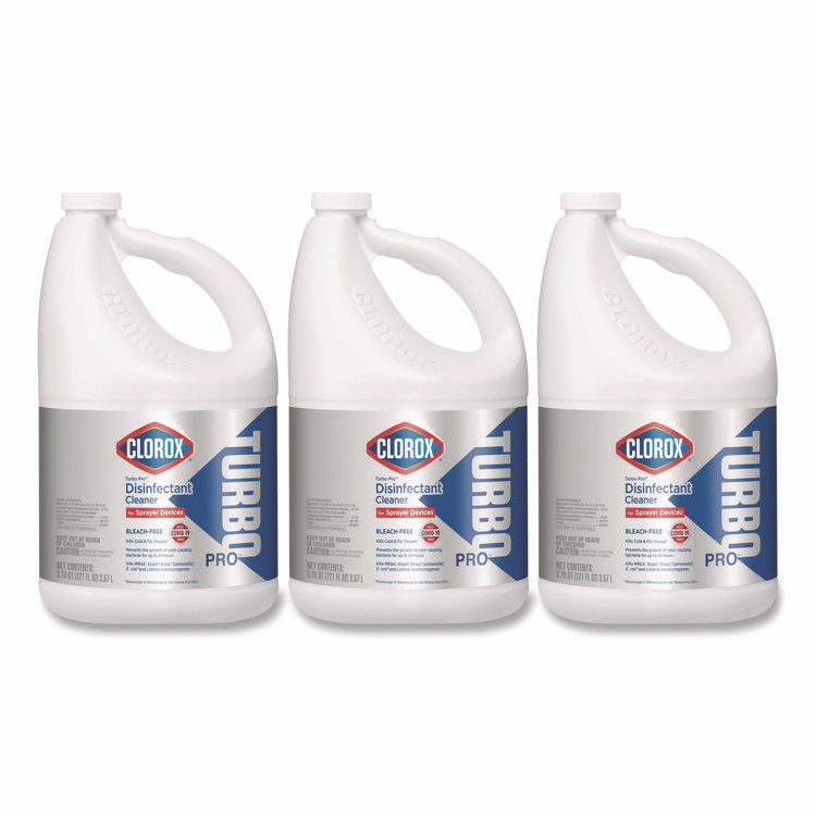 CLOROX SALES CO. 60091 Turbo Pro Disinfectant Cleaner for Sprayer Devices, 121 oz Bottle, 3/Carton