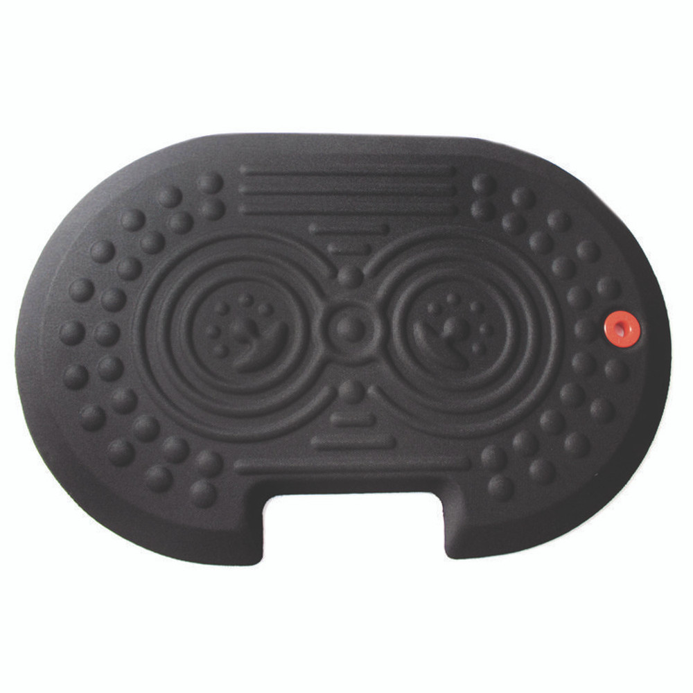 FLOORTEX FCA21624XBK AFS-TEX 2000X Anti-Fatigue Mat, Oval, Black Anti-Slip Surface, 16" x 24"