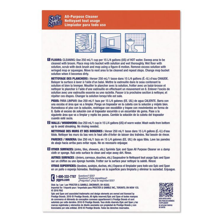 PROCTER & GAMBLE Spic and Span® 31973CT All-Purpose Floor Cleaner, 27 oz Box, 12/Carton