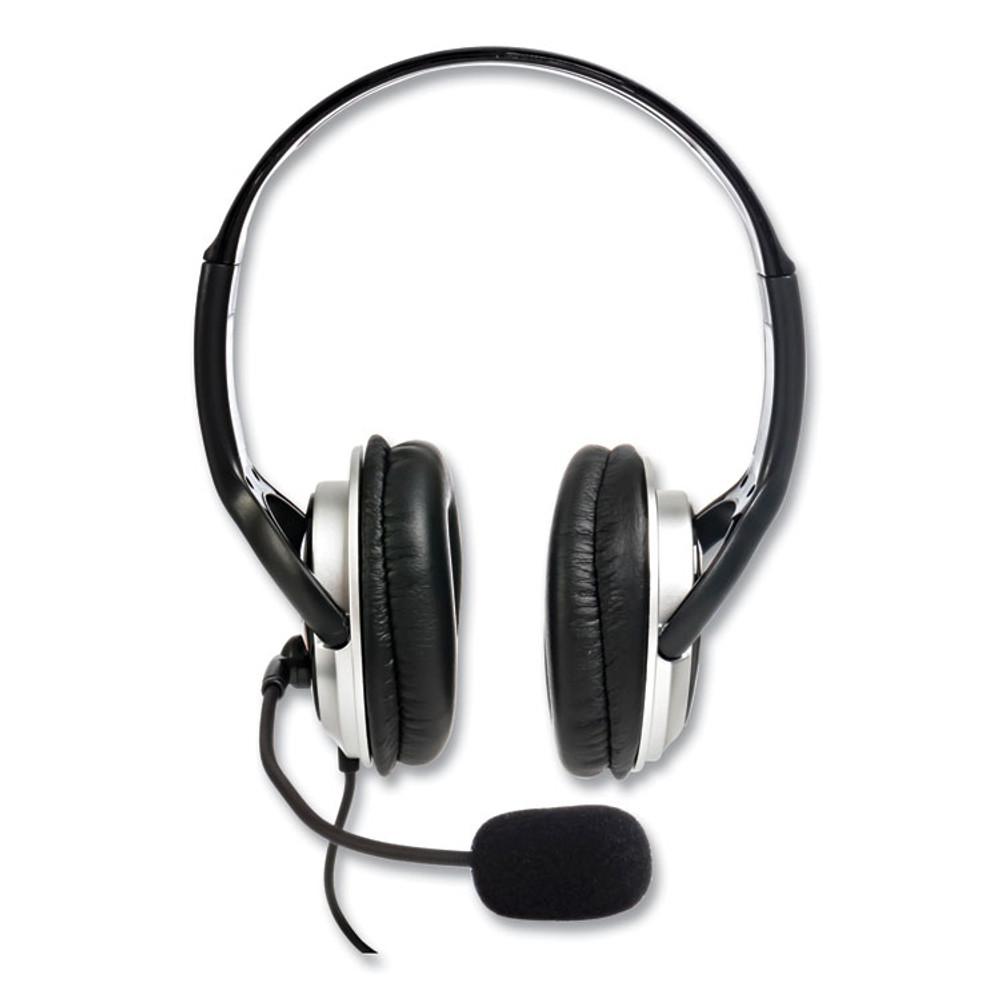 SPRACHT ZUMWDUSB2 ZuM Binaural Over The Head Headset, Black/Silver