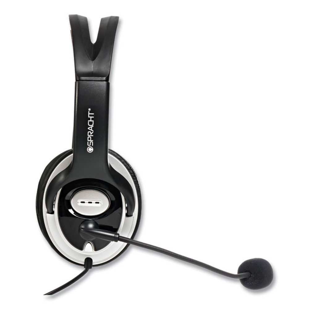 SPRACHT ZUMWDUSB2 ZuM Binaural Over The Head Headset, Black/Silver