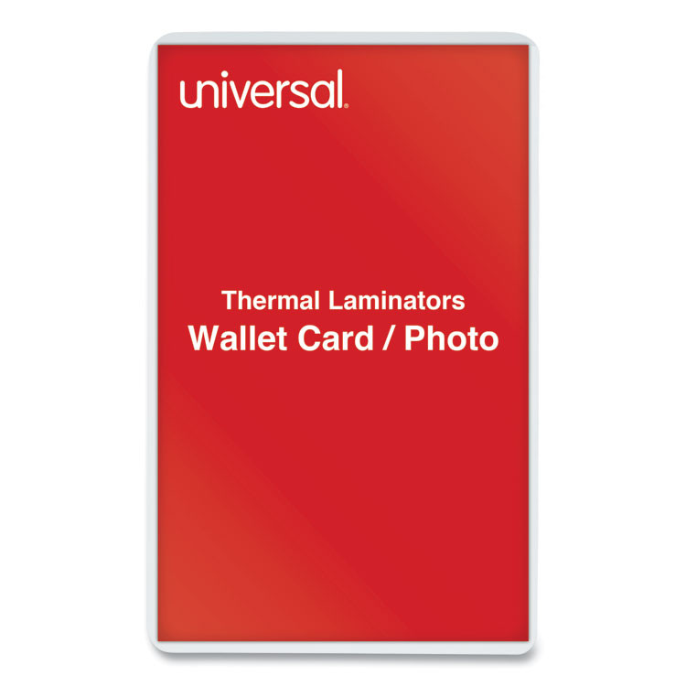 UNIVERSAL OFFICE PRODUCTS 84650 Laminating Pouches, 5 mil, 2.13" x 3.38", Gloss Clear, 25/Pack