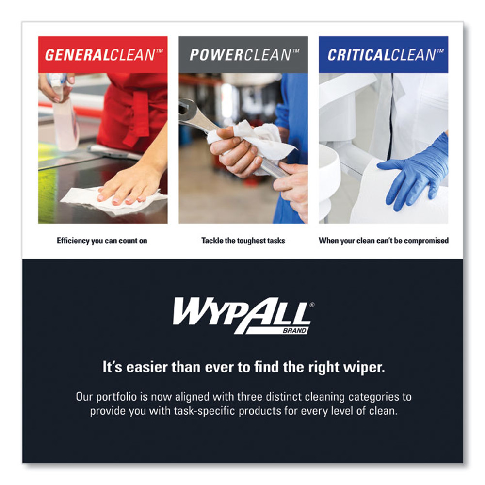 KIMBERLY-CLARK PROFESSIONAL WypAll® 05925 X70 Foodservice Towels, Kimfresh Antimicrobial, 12.5 x 23.5, Unscented, White, 300/Carton