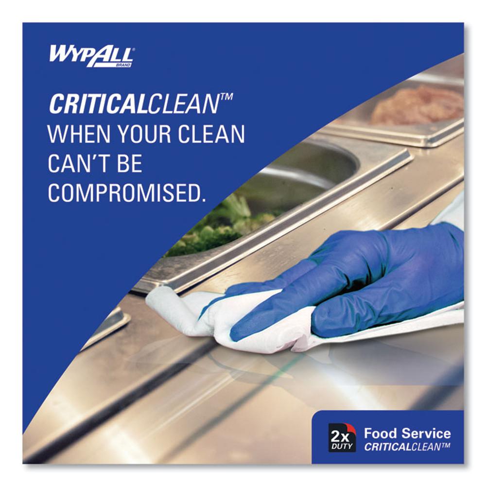 KIMBERLY-CLARK PROFESSIONAL WypAll® 05925 X70 Foodservice Towels, Kimfresh Antimicrobial, 12.5 x 23.5, Unscented, White, 300/Carton