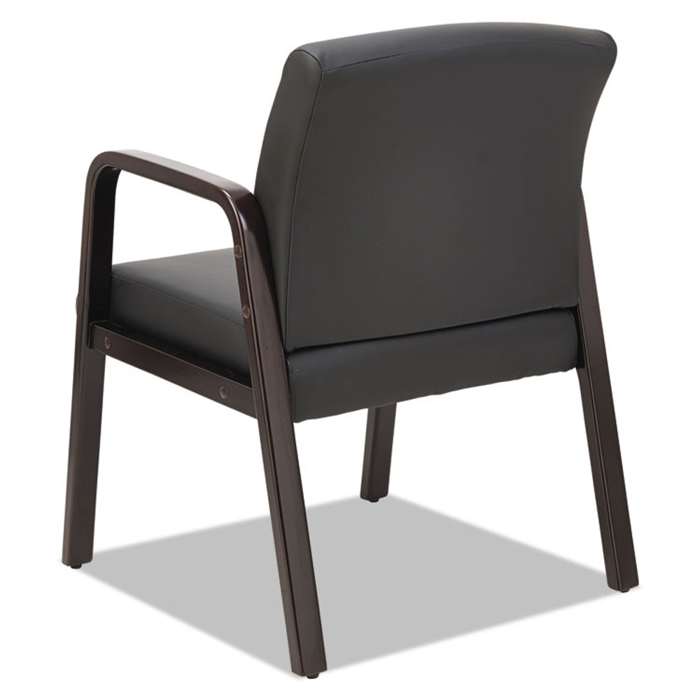 ALERA RL4319E Alera Reception Lounge WL Series Guest Chair, 24.21" x 24.8" x 32.67", Black Seat, Black Back, Espresso Base