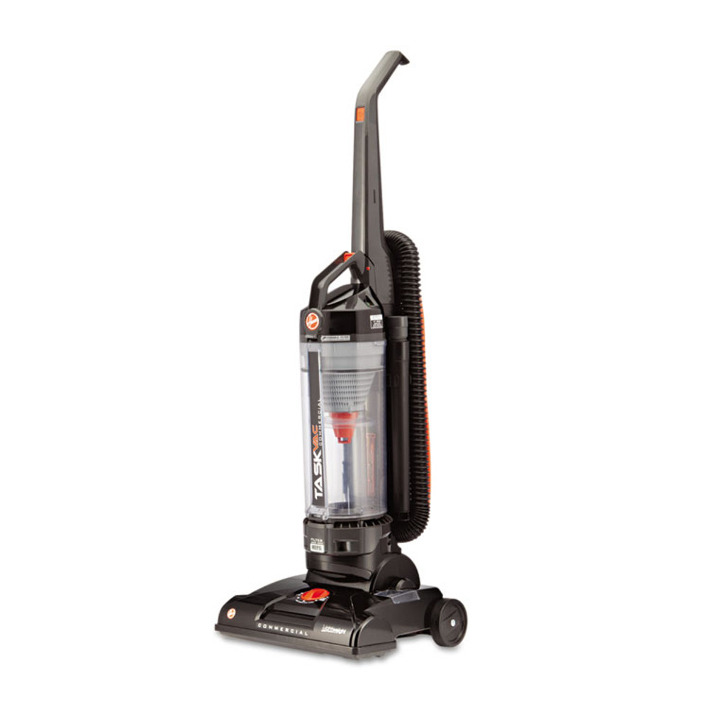 HOOVER COMPANY Commercial CH53010 Task Vac Bagless Lightweight Upright Vacuum, 14" Cleaning Path, Black
