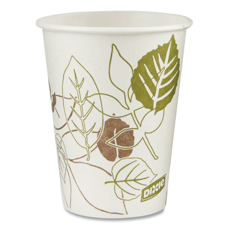 GEORGIA PACIFIC Dixie® 2338PATHPK Pathways Paper Hot Cups, 8 oz, White/Brown, 50/Pack
