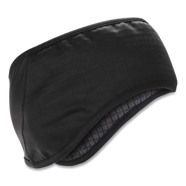 TENACIOUS HOLDINGS, INC. ergodyne® 16887 N-Ferno 6887 2-Layer Winter Headband, Spandex/Fleece, One Size Fits Most, Black