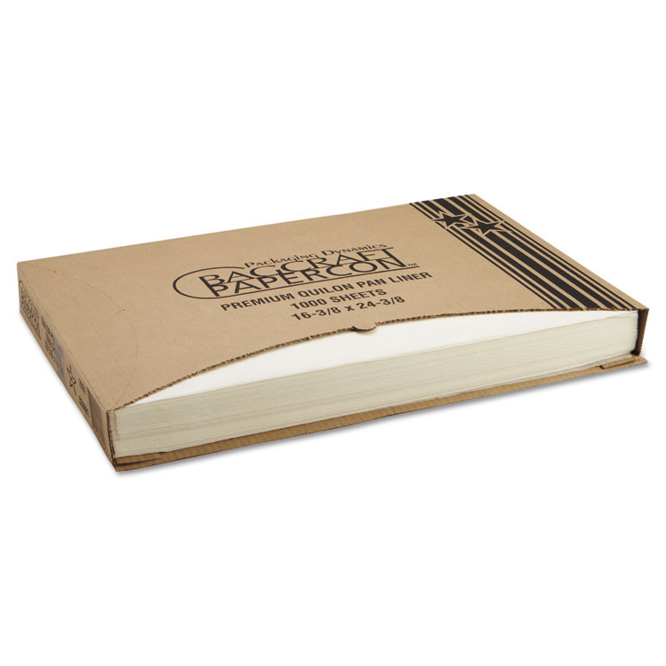 BAGCRAFT 030001 Premium Grease-Proof Quilon Pan Liners, 16.38 x 24.38, White, 1,000/Carton