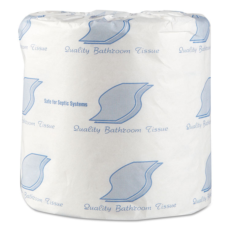 GEN 218 Standard Bath Tissue, Individually Wrapped Rolls, Septic Safe, 1-Ply, White, 1,000 Sheets/Roll, 96 Rolls/Carton