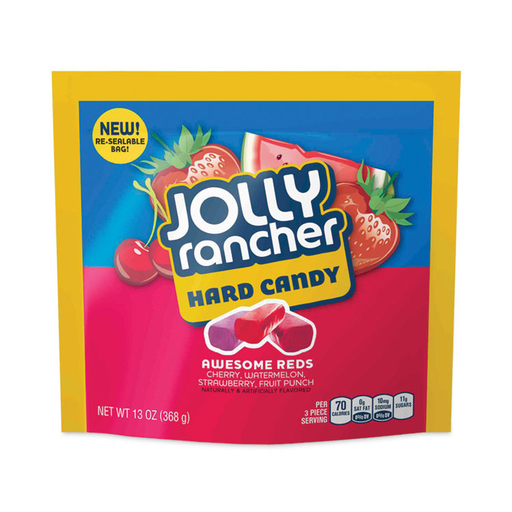 THE HERSHEY COMPANY Jolly Rancher® 24600306 Awesome Reds Hard Candy Assortment, Assorted Flavors, 13 oz Pouches, 4/Carton