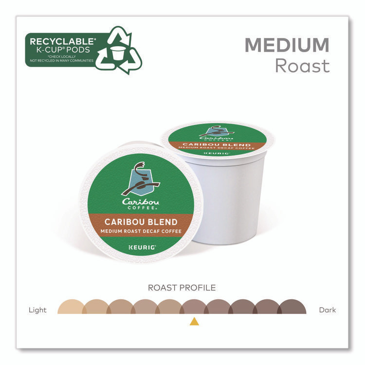 KEURIG DR PEPPER Caribou Coffee® 6995CT Caribou Blend Decaf Coffee K-Cups, 96/Carton