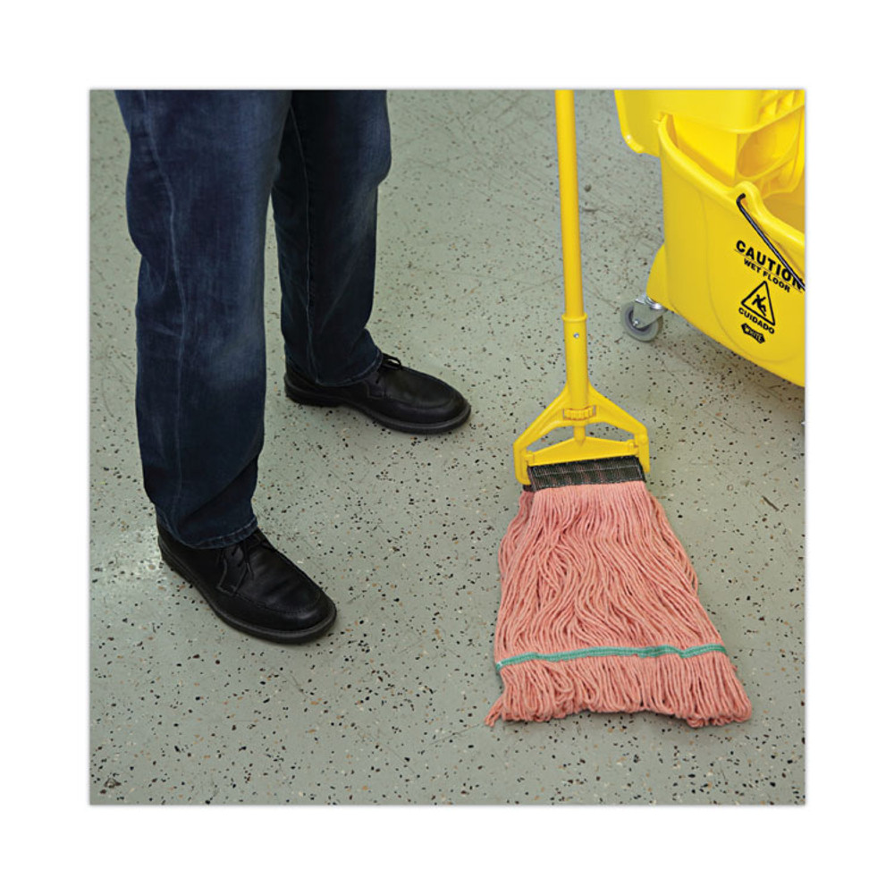 BOARDWALK 502OR Super Loop Wet Mop Head, Cotton/Synthetic Fiber, 5" Headband, Medium Size, Orange, 12/Carton