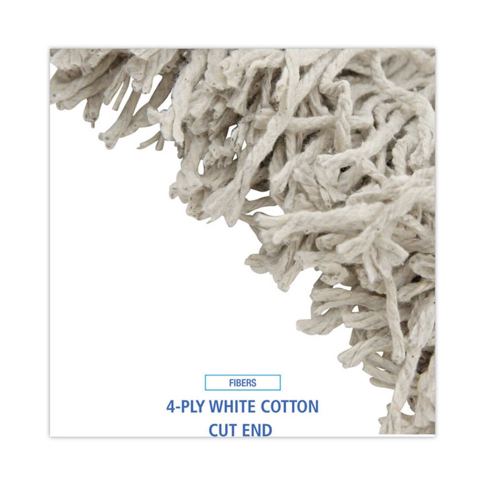 BOARDWALK CM02032S Cotton Mop Head, Cut-End, #32, White, 12/Carton