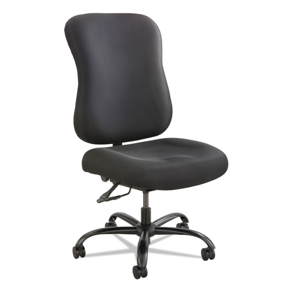 SAFCO PRODUCTS 3590BL Optimus High Back Big and Tall Chair, Fabric, Supports Up to 400 lb, 19" to 22" Seat Height, Black