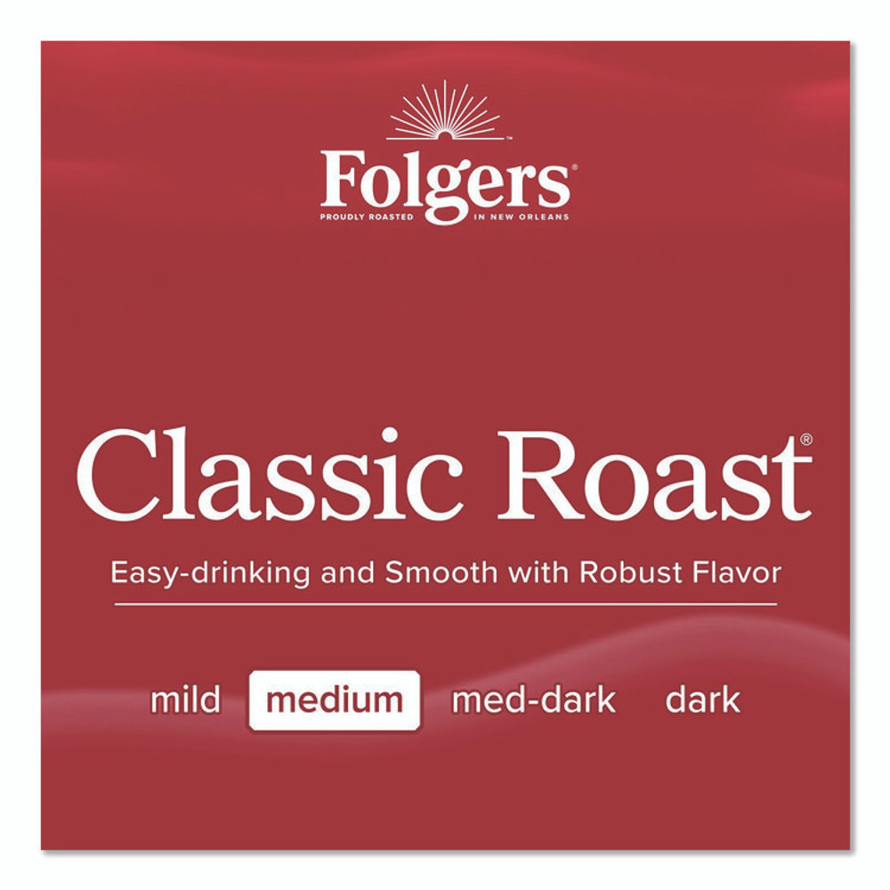 KEURIG DR PEPPER Folgers® 06546 Classic Roast Ground Coffee Filter Pack, Regular, In-Room Lodging, 0.6 oz, 200/Carton