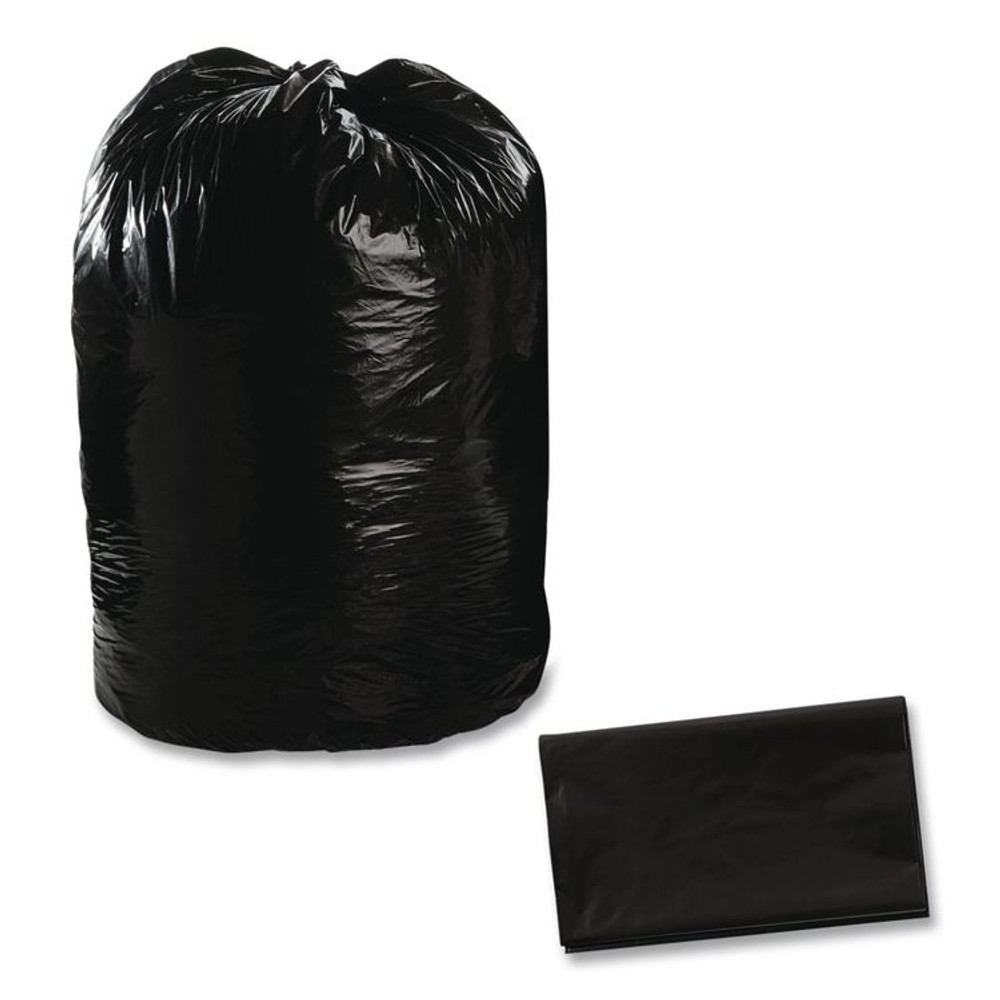 STOUT by Envision™ T3658B15 Total Recycled Content Plastic Trash Bags, 60 gal, 1.5 mil, 36" x 58", Black/Brown, 100/Carton