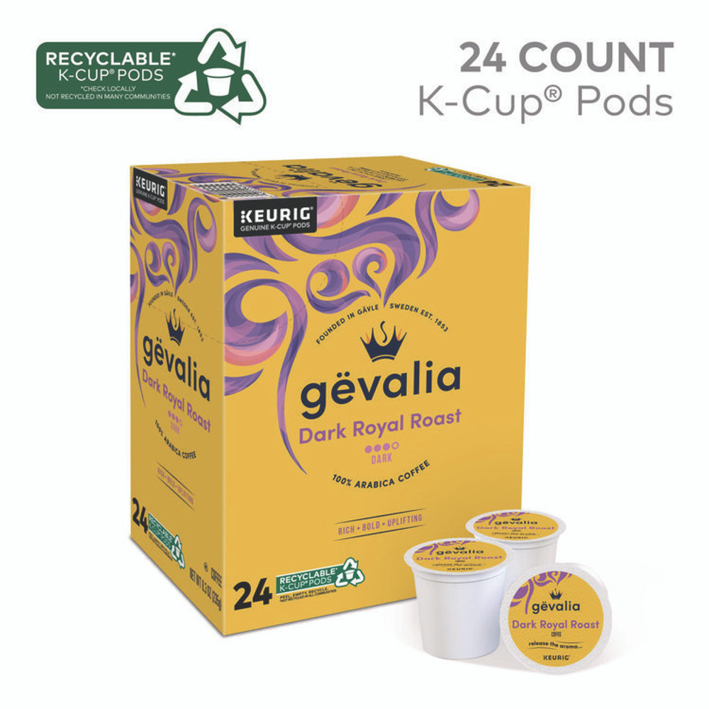KEURIG DR PEPPER Gevalia® 5470 Kaffee Dark Royal Roast K-Cups, 24/Box