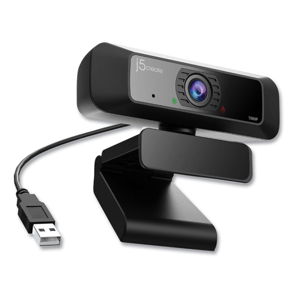 J5CREATE JVCU100 JVCU100 HD Webcam, 1920 pixels x 1080 pixels, 2 Mpixels, Black