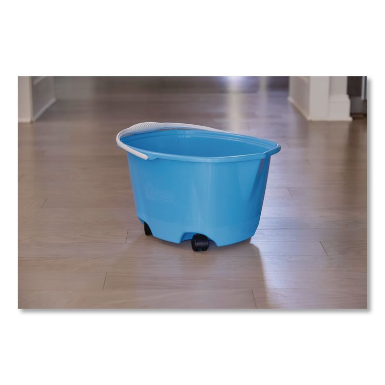 QUICKIE 20000ZQK EZ-Glide Bucket on Wheels, 5 qt, Blue