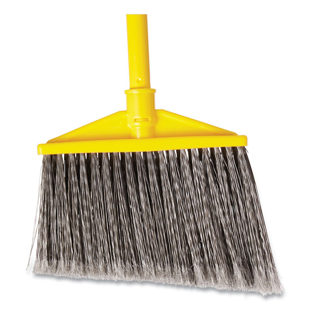 RUBBERMAID COMMERCIAL PROD. 6375-00GY 7920014588208, Angled Large Broom, 46.78" Handle, Gray/Yellow
