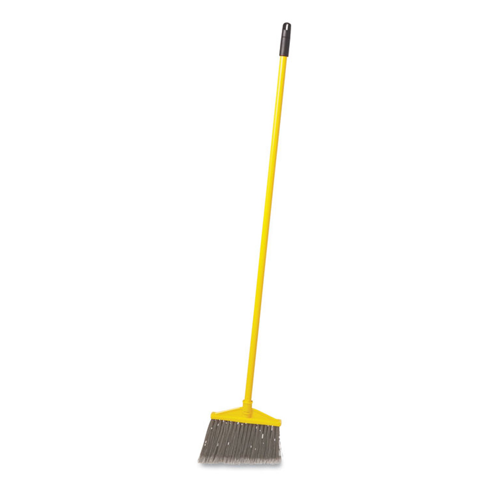 RUBBERMAID COMMERCIAL PROD. 6375-00GY 7920014588208, Angled Large Broom, 46.78" Handle, Gray/Yellow