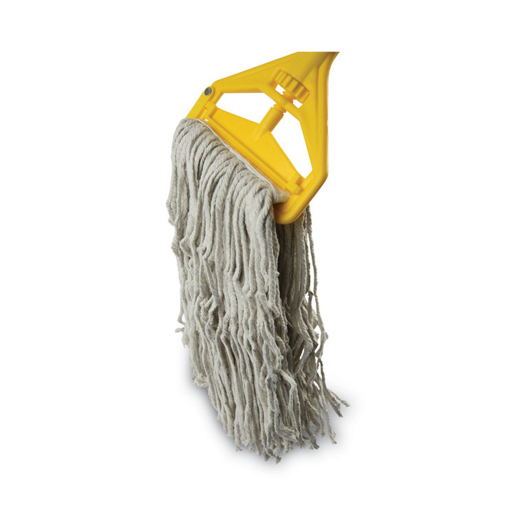 BOARDWALK 620 Quick Change Side-Latch Plastic Mop Head Handle, 60", Yellow
