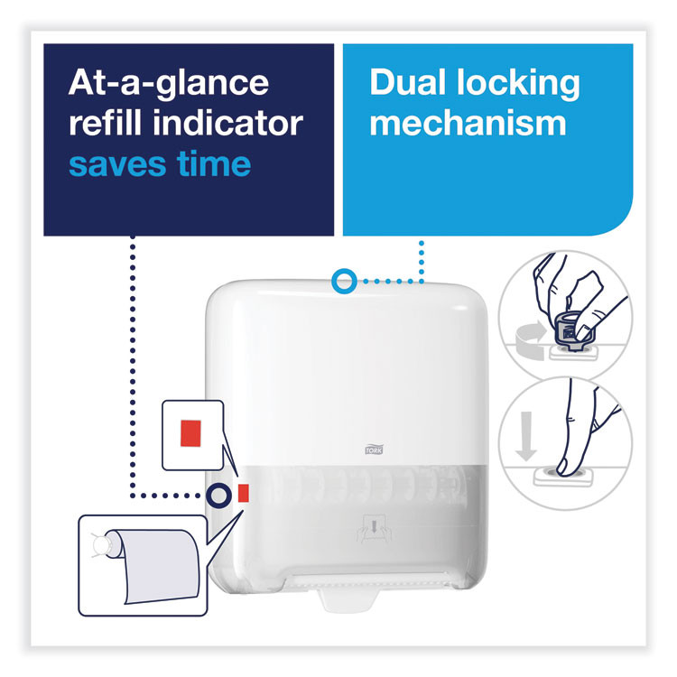 SCA TISSUE Tork® 5510202 Elevation Matic Hand Towel Roll Dispenser, 13.2 x 8.1 x 14.65, White