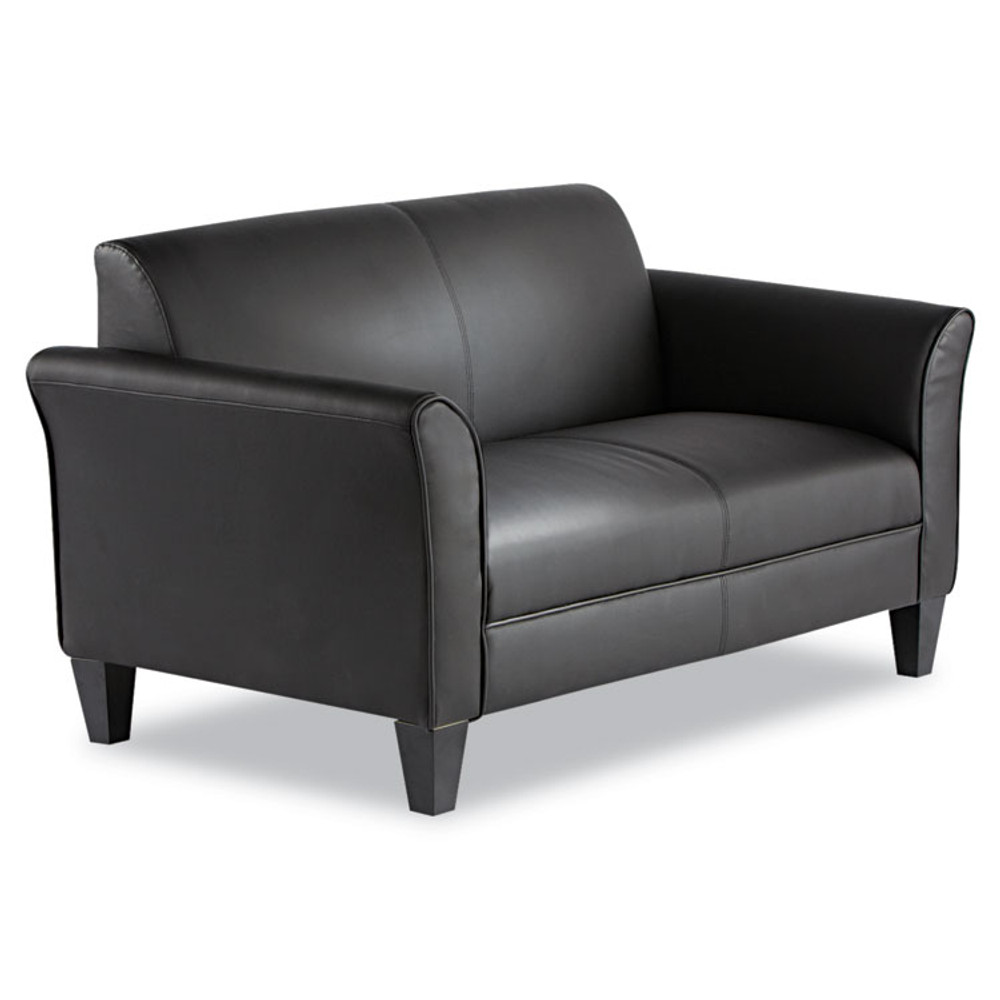 ALERA RL22LS10B Alera Reception Lounge Sofa Series, Two-Cushion Loveseat, 55.5" x 31.5" x 33.07", Black