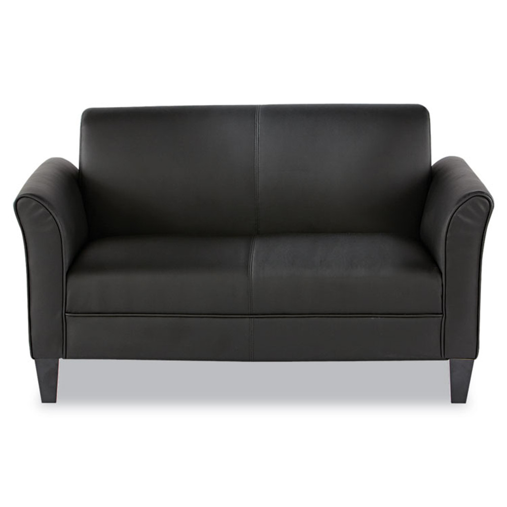 ALERA RL22LS10B Alera Reception Lounge Sofa Series, Two-Cushion Loveseat, 55.5" x 31.5" x 33.07", Black