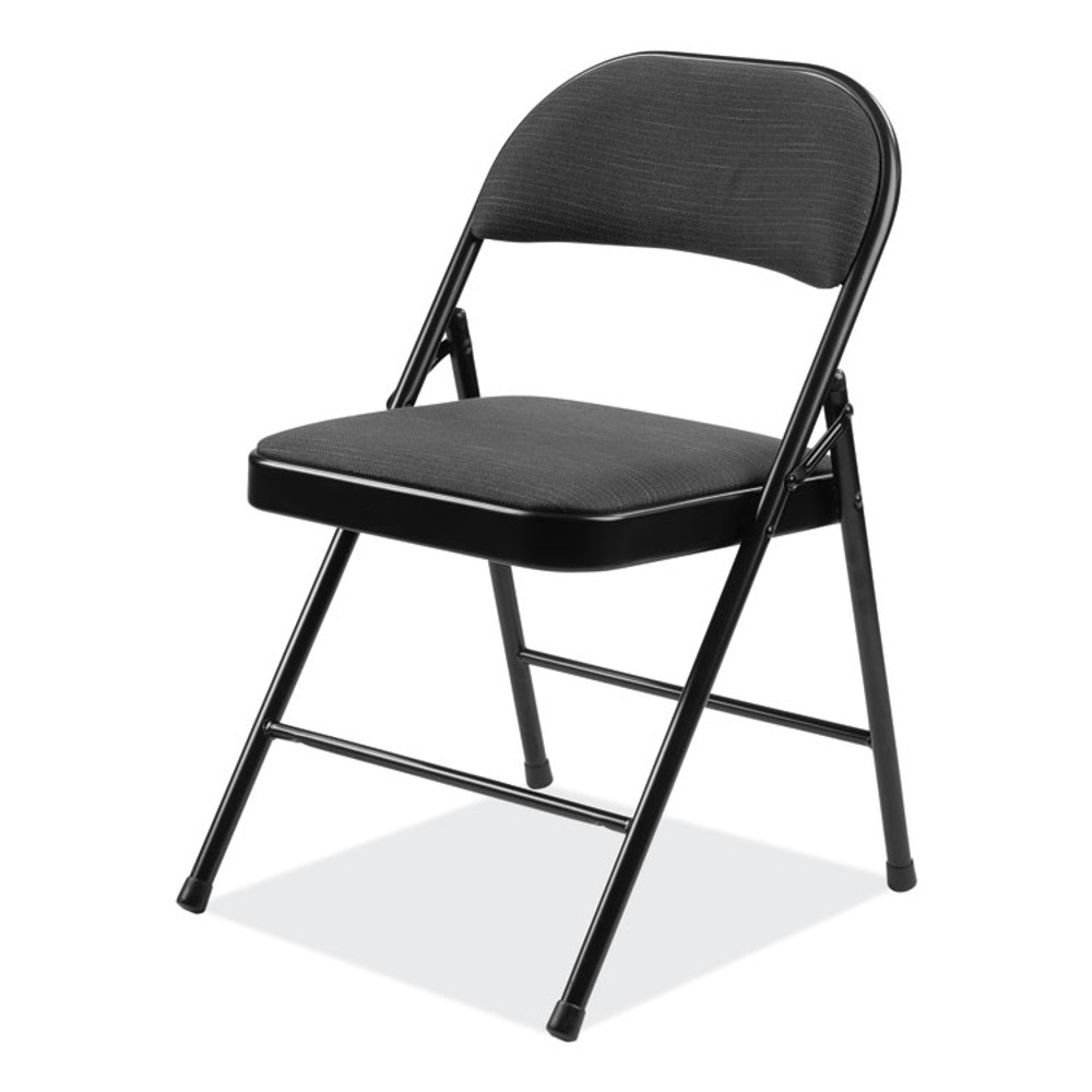 NATIONAL PUBLIC SEATING BASICS by NPS® 970 970 Series Fabric Padded Steel Folding Chair, Supports Up to 250 lb, 17.75" Seat Height, Star Trail Black, 4/Carton