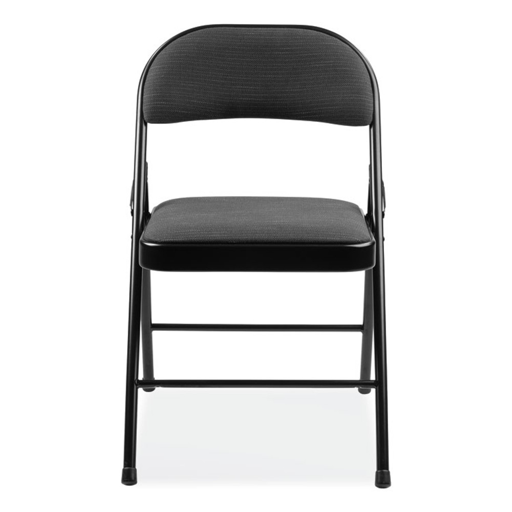 NATIONAL PUBLIC SEATING BASICS by NPS® 970 970 Series Fabric Padded Steel Folding Chair, Supports Up to 250 lb, 17.75" Seat Height, Star Trail Black, 4/Carton