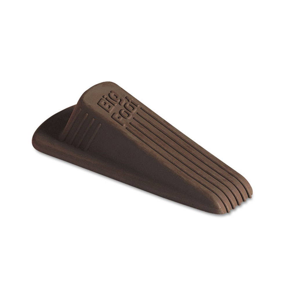 MASTER CASTER COMPANY 00971 Big Foot Doorstop, No Slip Rubber Wedge, 2.25w x 4.75d x 1.25h, Brown, 2/Pack