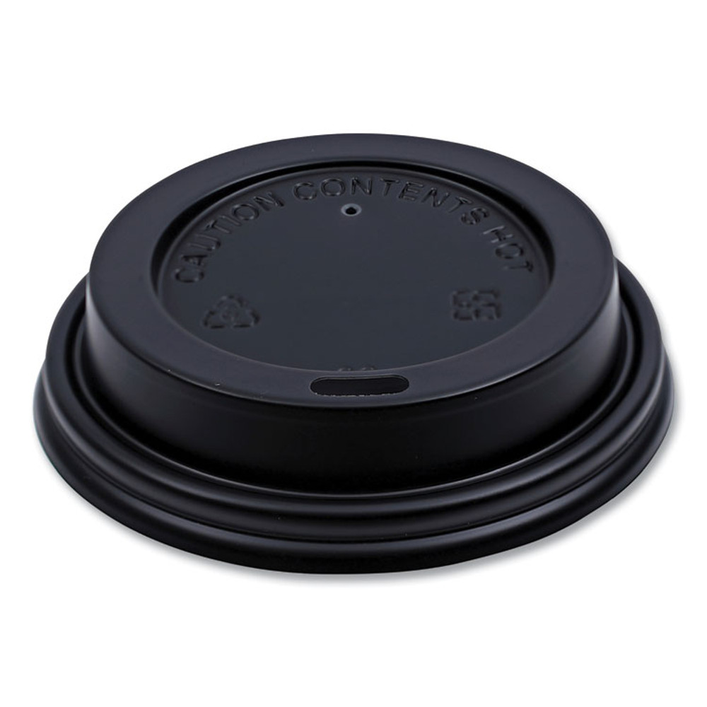 BOARDWALK HOTBL8 Hot Cup Lids, Fits 8 oz Hot Cups, Black, 1,000/Carton