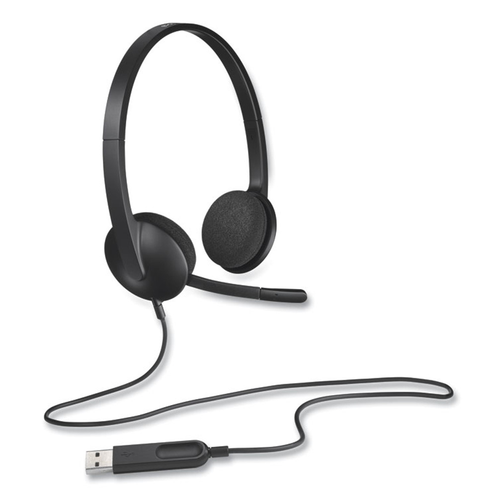 LOGITECH, INC. 981000507 H340 Binaural Over The Head Corded Headset, Black