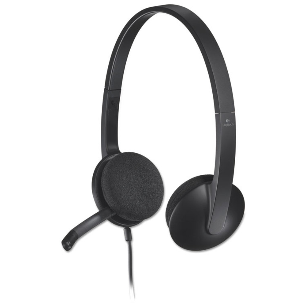 LOGITECH, INC. 981000507 H340 Binaural Over The Head Corded Headset, Black